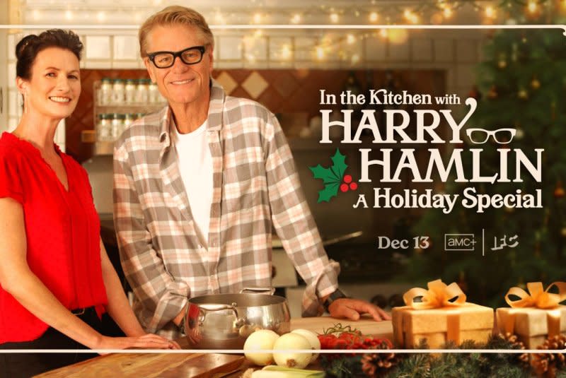 "In the Kitchen with Harry Hamlin: A Holiday Special" is set to air Dec. 13. Hamlin is pictured here with his niece and co-star, chef Renee Guilbault. Photo courtesy of AMC+