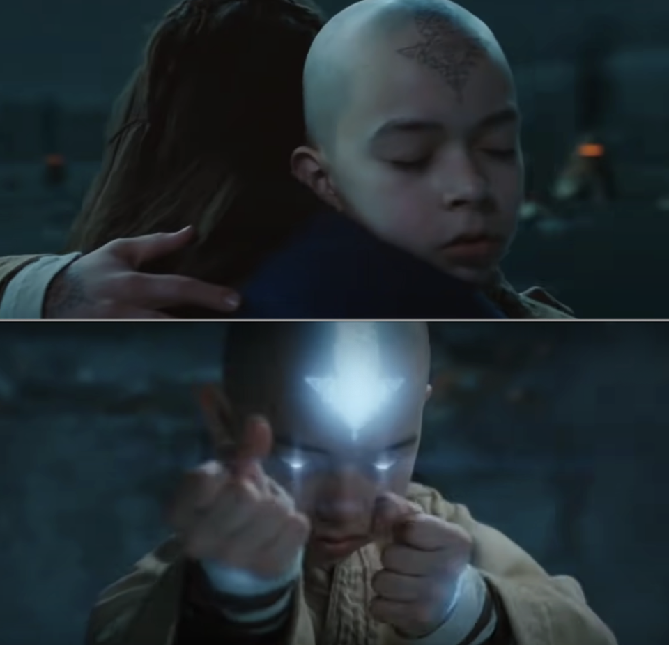 Aang in the live-action "Last Airbender" movie