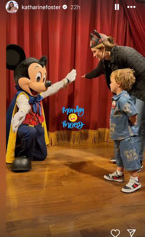 <p>Katharine McPhee/Instagram</p> Katharine McPhee and son Rennie at Disneyland