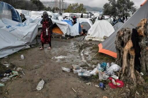The squalor of the migrant camp on the Greek island of Chios