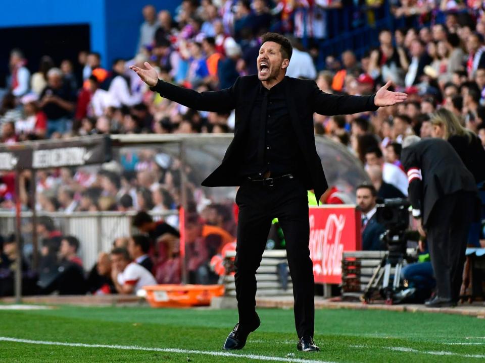 Simeone has suggested that he may not be with Atletico next season (Getty)