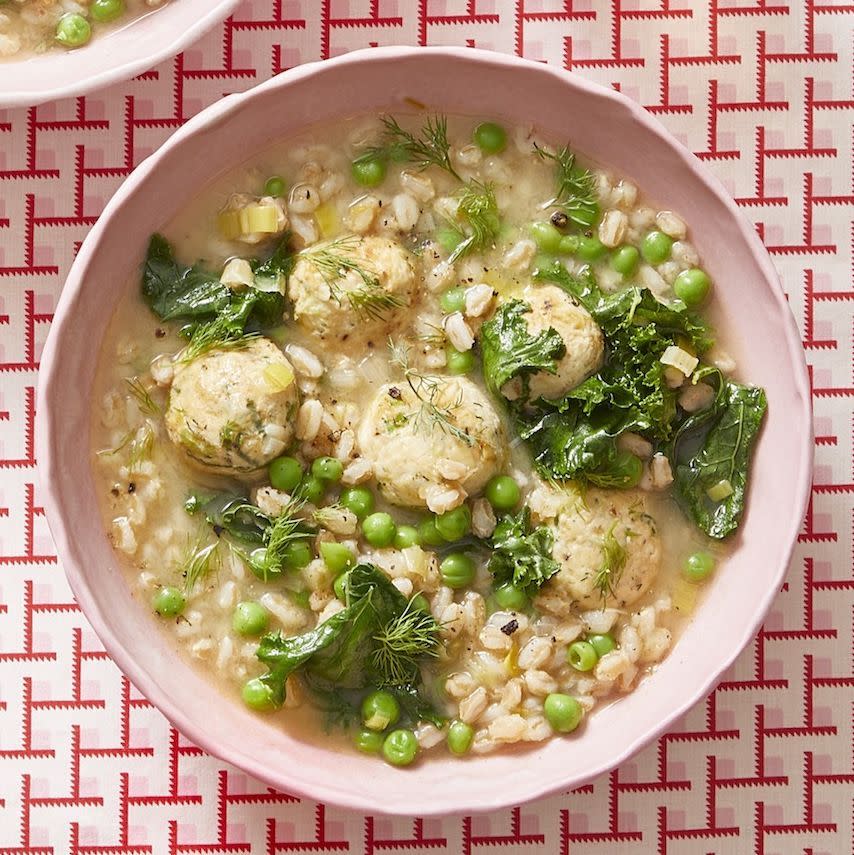 Chicken Meatball Pea Soup