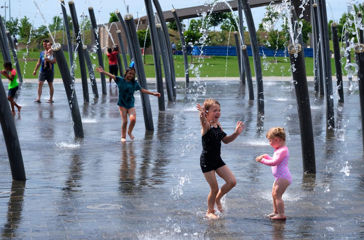 Splash pads at Scissortail Park in downtown Oklahoma City opened for the season May 13.