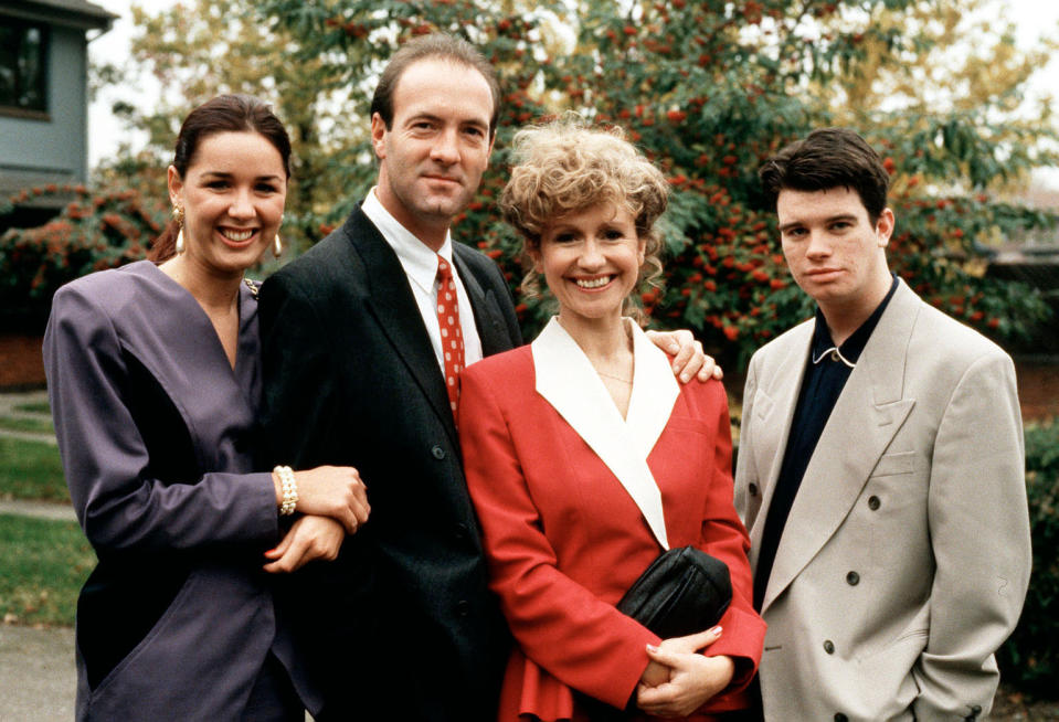 The Corkhills, played by Claire Sweeney, Dean Sullivan, Sue Jenkins and George Christopher (Lime Pictures)