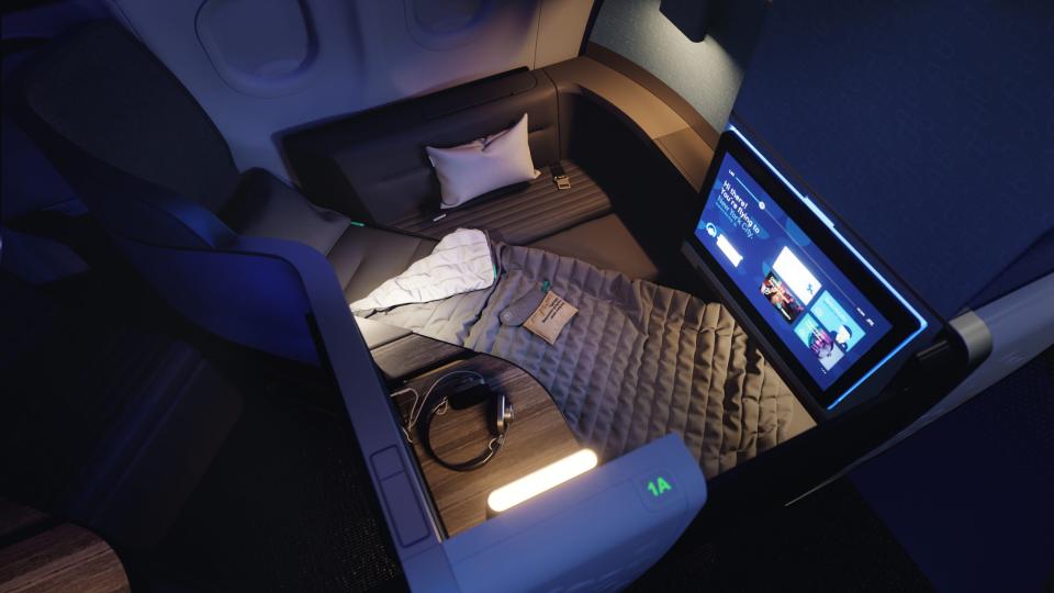 Kleines Flugzeug, viel Platz in der Business Class: So fliegt Jetblue unter anderem von New York nach London. 