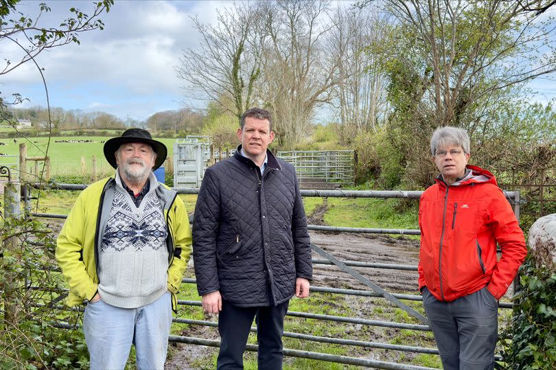 Pictured l-r : Gareth Phillips, MS Rhun ap Iorwerth and Dr  Nick Stuart