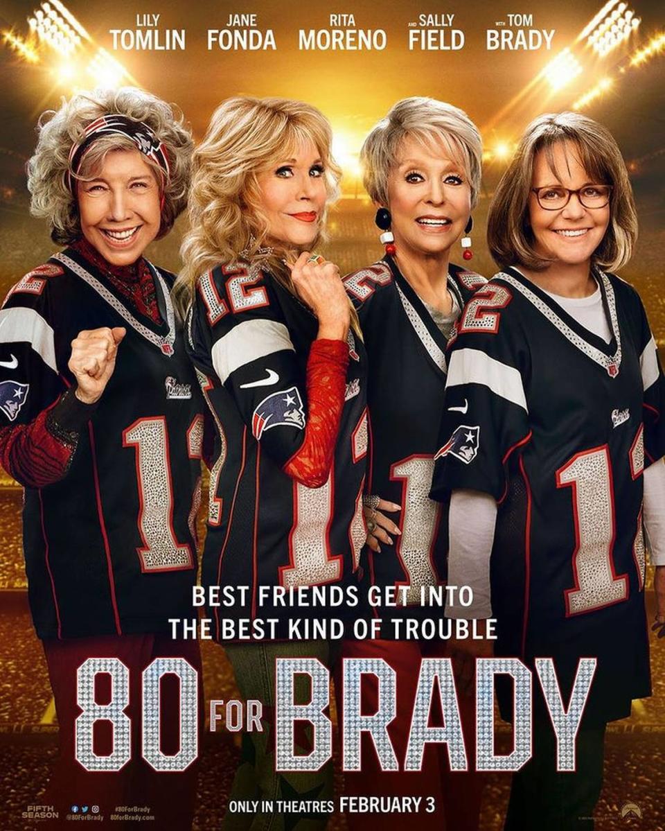 Rita Moreno, Jane Fonda, Lily Tomlin y Sally Field protagonizan “80 for Brady” inspirada en una historia real.