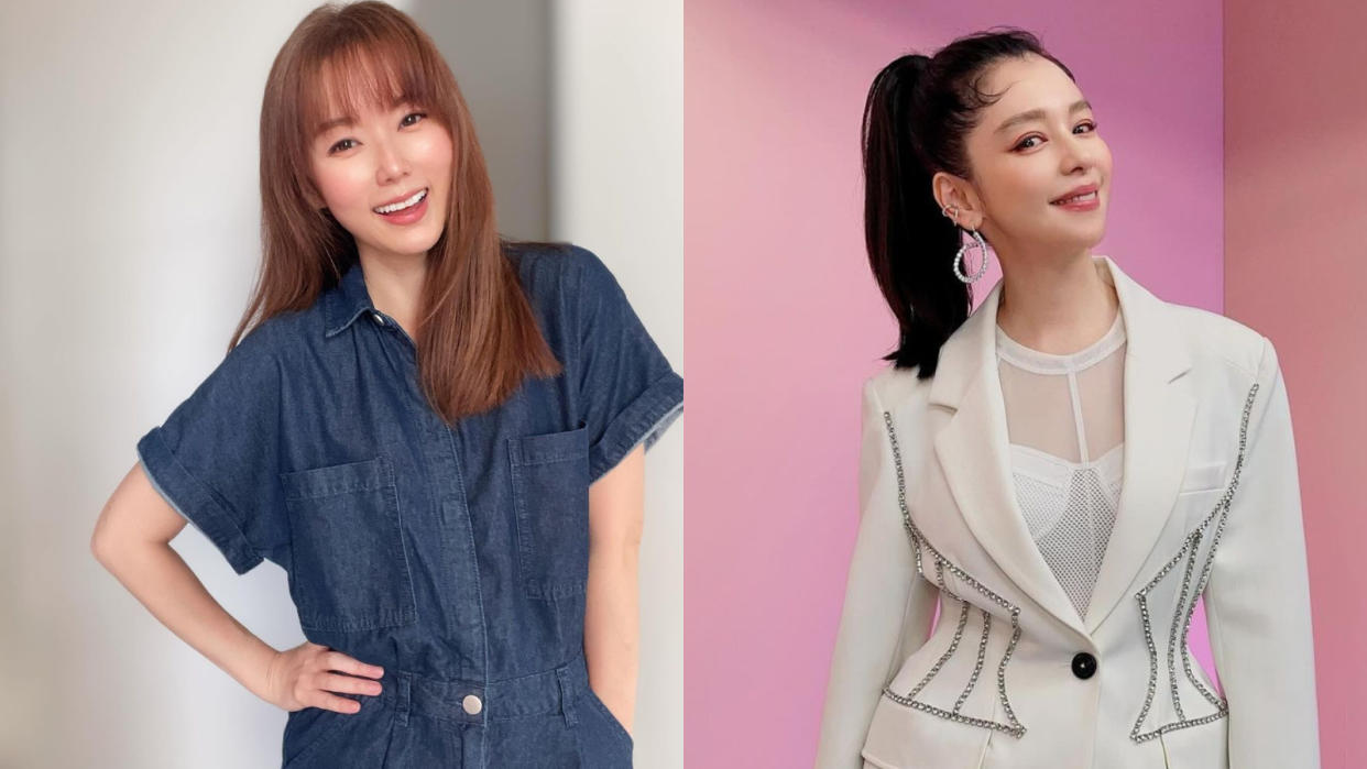 Yvonne Lim (left) said her friend, Taiwanese actress-singer Vivian Hsu, helped her son look for a tutor in Singapore. PHOTO: Instagram/yvonnelim928, Instagram/vivianhsu.ironv