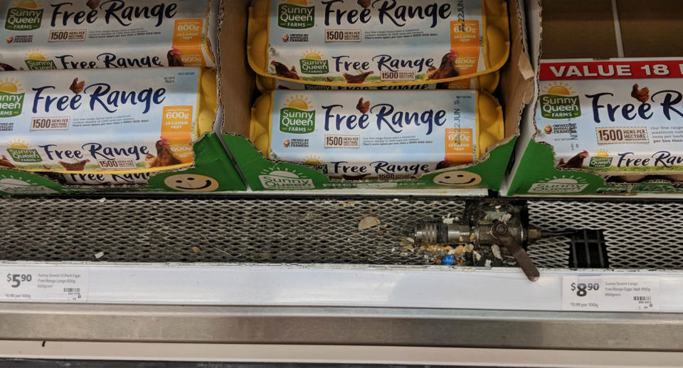 One customer was angered over the pricing of Sunny Queen eggs at a Coles supermarket in Sydney’s north. Source: Reddit