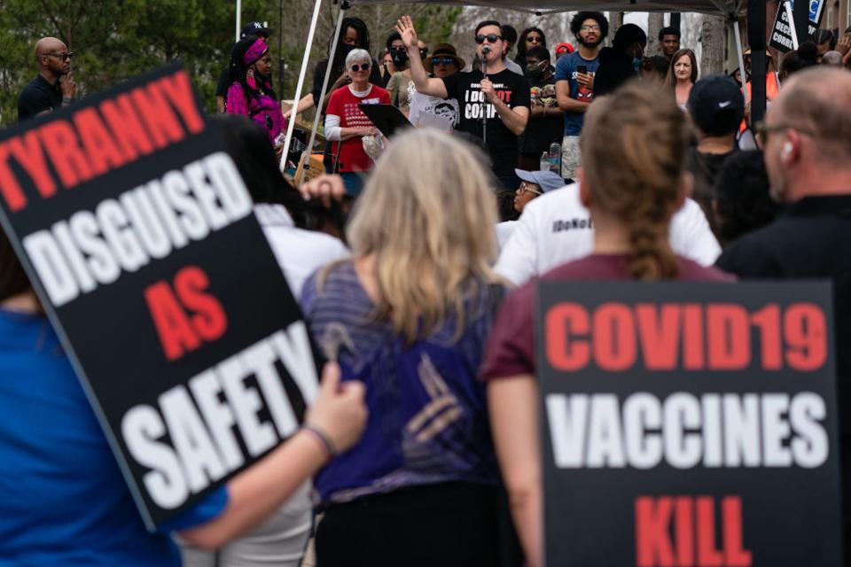 anti-vaxx protest