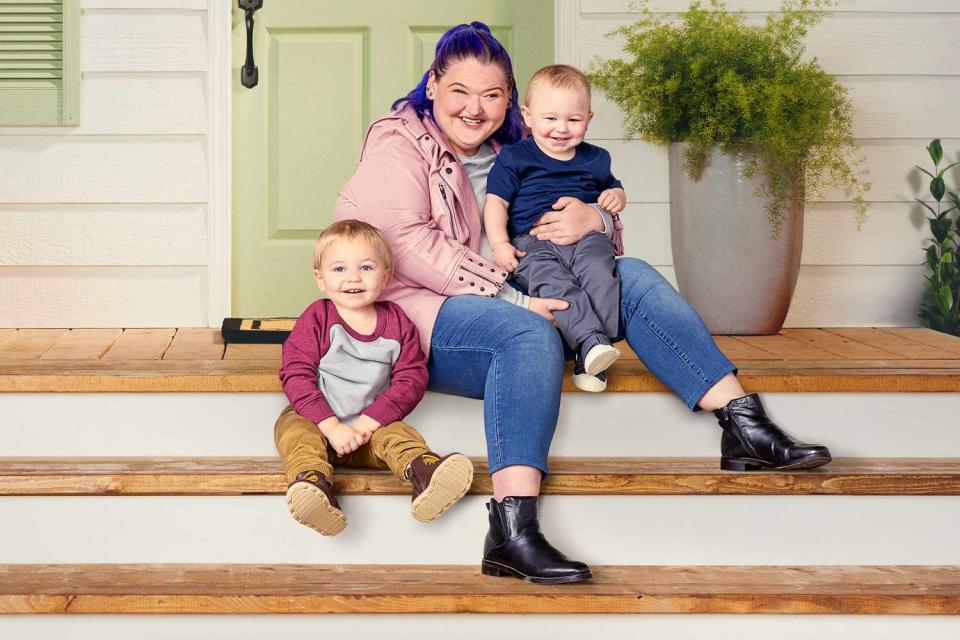 <p>TLC</p> Amy Slaton and her two sons in 2023