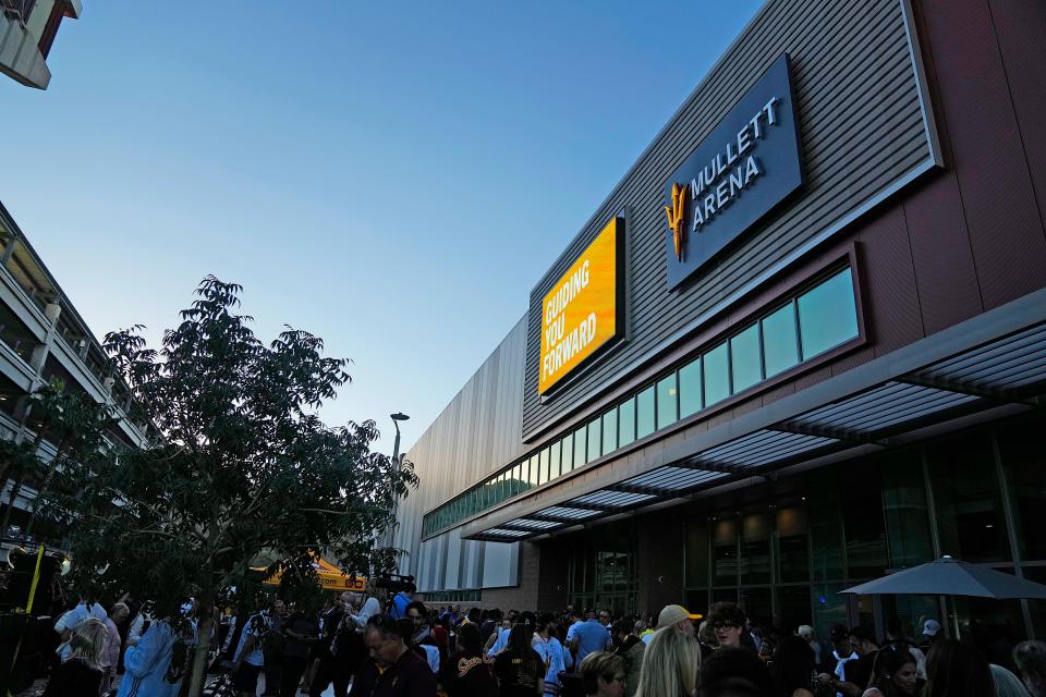 ASU's new multipurpose arena, the Mullett Arena, in Tempe on Oct. 14, 2022.