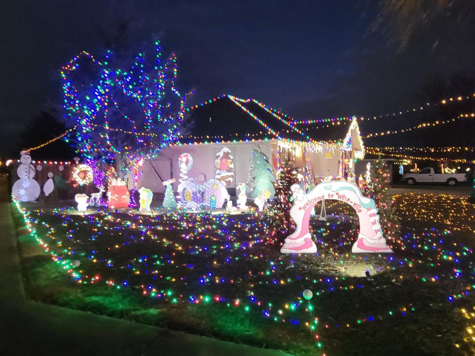 The Josh Street Christmas Lights are hard to miss. The display features thousands of lights, hand-painted, wooden decorations and moving features. The display is located at 5631 W. Josh St.