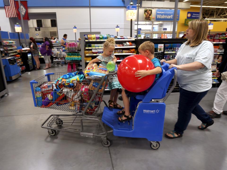 walmart wal-mart shopping cart