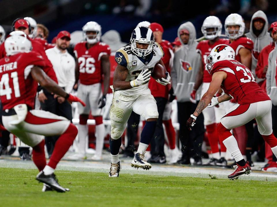 The Los Angeles Rams and Arizona Cardinals went head to head at Twickenham over the weekend (Getty)