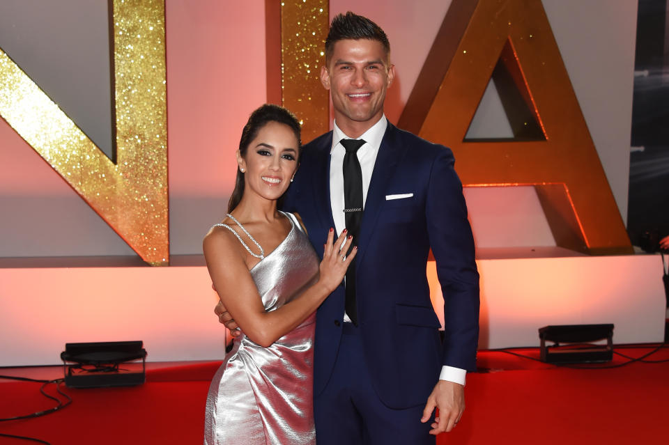 Janette Manrara (L) and Aljaz Skorjanec attend the National Television Awards in 2019