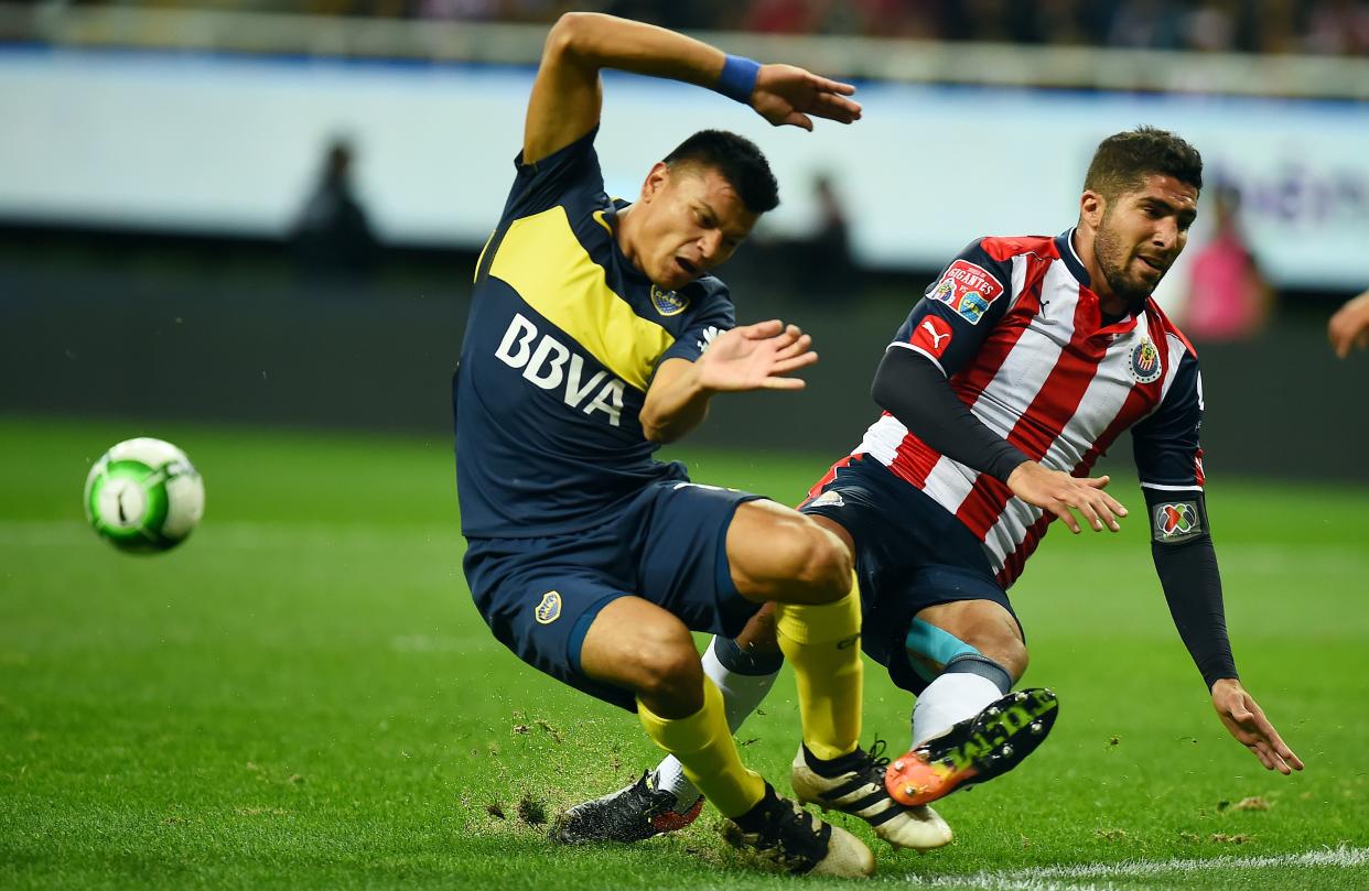 Jair Pereira en un partido amistoso entre Chivas y Boca Juniors en febrero de 2017. (HECTOR GUERRERO/AFP via Getty Images)