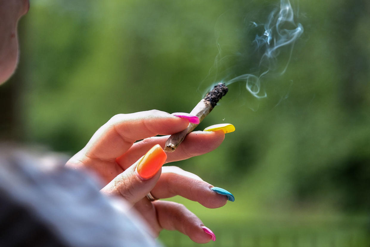 A woman smokes a joint (The Washington Post via Getty Images file)