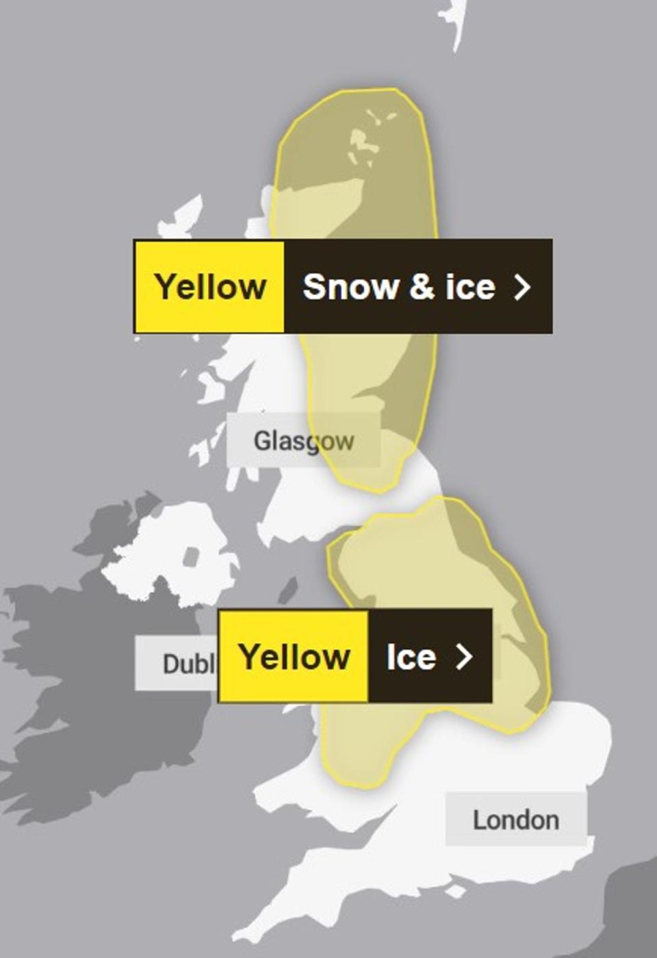 Met Office warning for 3/12 (Met Office)