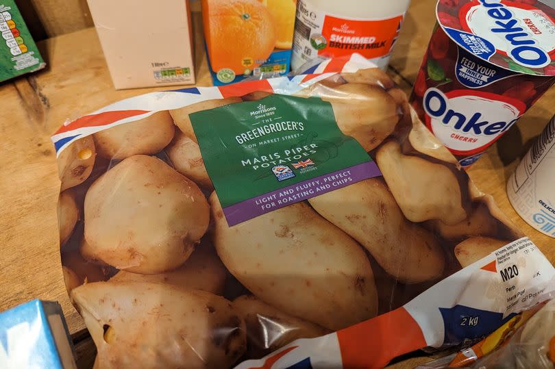 Most supermarkets have increased the price of produce such as potatoes - and the bags have also become smaller