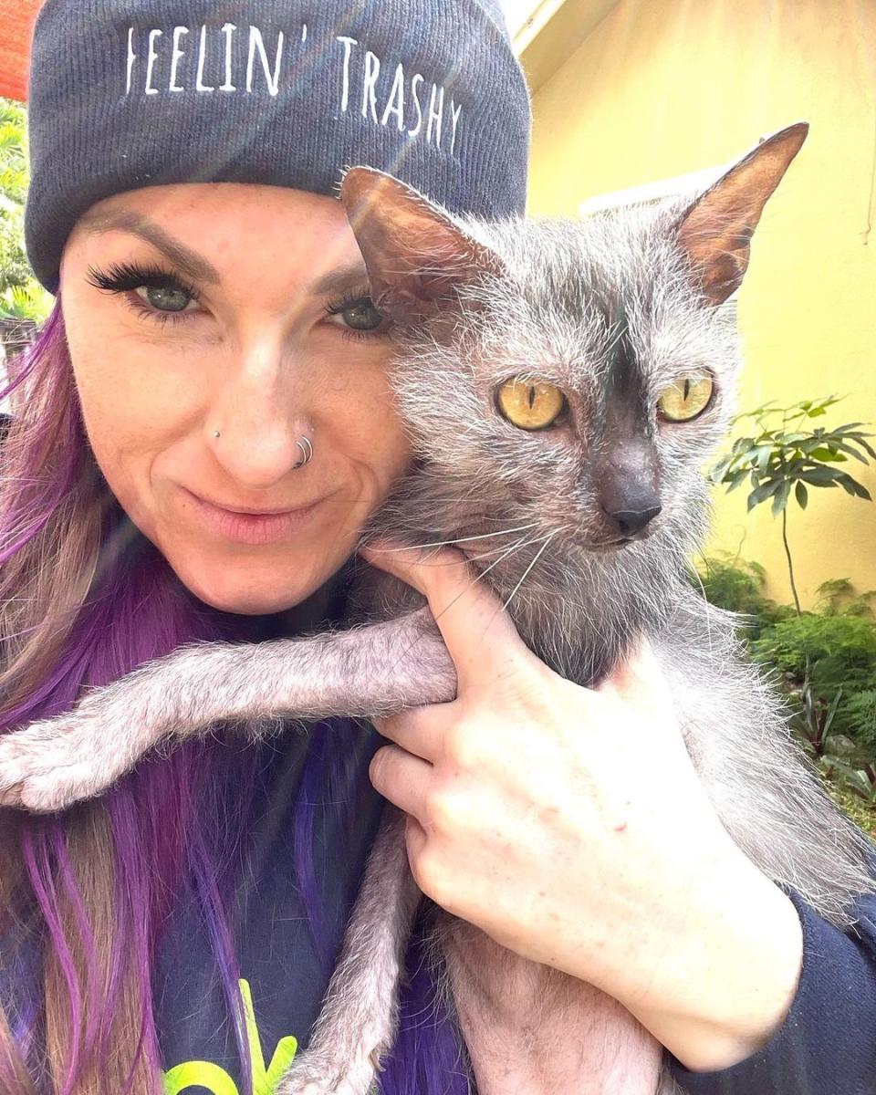 Alexandra with Ripper her cat (Collect/PA Real Life)