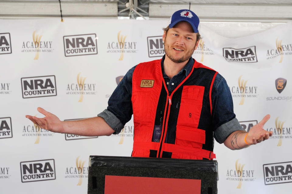 The NRA Country/ACM Celebrity Shoot, hosted by Blake Shelton, at the Desert Hills Shooting Club on March 31, 2012, in south Boulder City, Nev. (Photo: Getty Images)