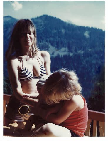 <p>Courtesy of Marlon Richards / Richards Family Archive</p> Anita Pallenberg with her son Marlon Richards in Switzerland in the 1970s