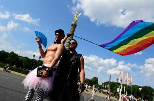 Participants of the Christopher Street Day gay pride parade in Berlin living as they choose in one of the most tolerant cities in the world