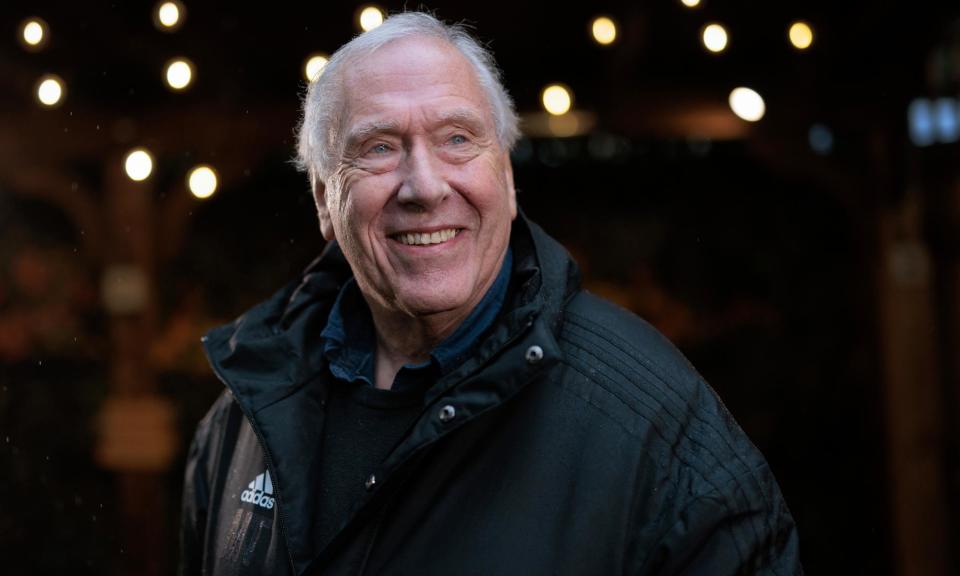 <span>Martin Tyler in his local cafe. ‘There’s a lot of luck in this,’ he says of commentating. ‘The luck is being asked to do the game.’</span><span>Photograph: Tom Jenkins/The Guardian</span>