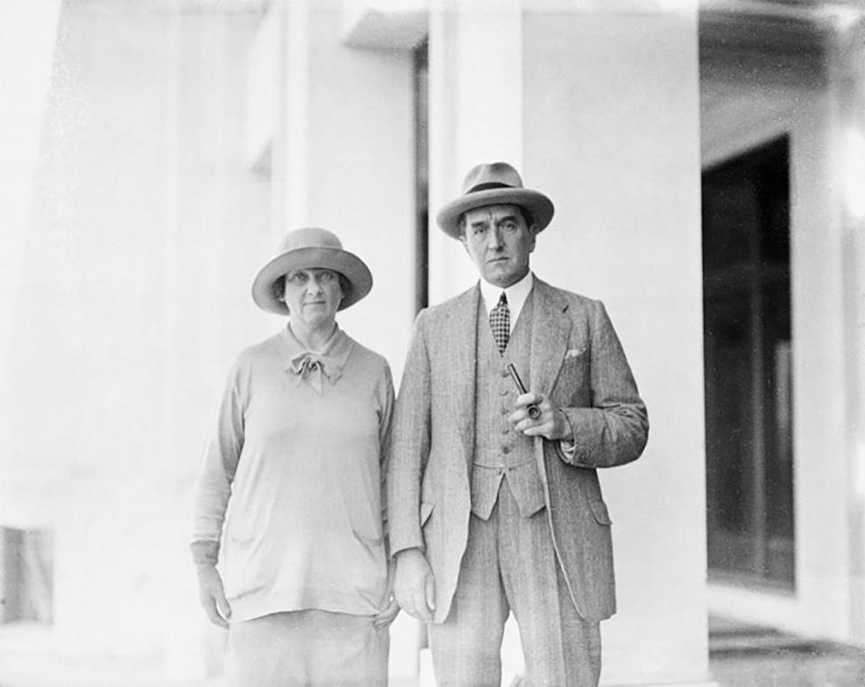 Stanley Melbourne Bruce (pictured with his wife Ethel) had the task of leading the country after the first world war. National Archives of Australia