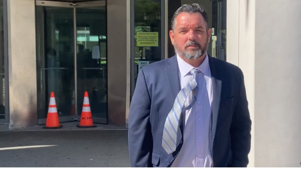 Stephen Dolan leaves the Westchester County Courthouse Sept. 14, 2023, after pleading guilty to second-degree vehicular manslaughter in a Aug. 3, 2023, drunken crash that killed 16-year-old Christopher "CJ" Hackett as he rode an electric scooter on McLean Avenue in Yonkers.