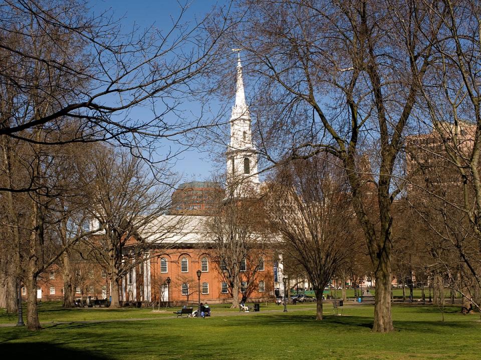 The campus of Yale University on April 16, 2008 in New Haven, Connecticut. Dozens were arrested on Monday (Getty Images)