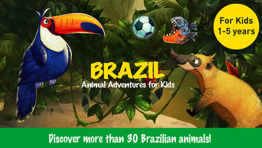 Brazil - Animal Adventures for Kids 小動物們的冒險旅程~巴西，app說明由三嘻行動哇@Dr.愛瘋所提供