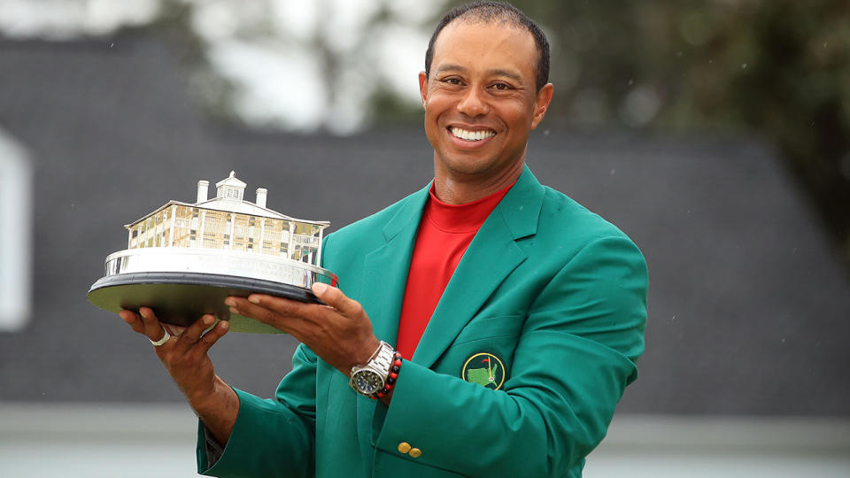 Tiger Woods, pictured here after winning the Masters at Augusta National Golf Club in 2019.