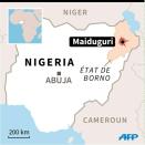 Localisation de Maiduguri où un attentat provoqué par l'explosion d'une voiture a tué plusieurs personnes