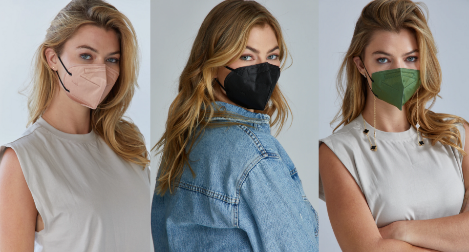 Masc's KN95 face masks have earned the seal of approval from celebs. Images via Maskc.