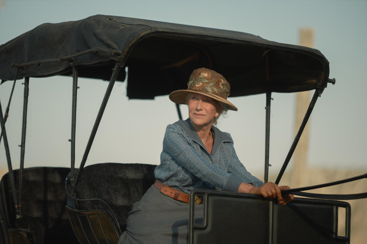 Helen Mirren as Cara Dutton in the Yellowstone prequel series, 1923. (Photo: Emerson Miller/Paramount+)