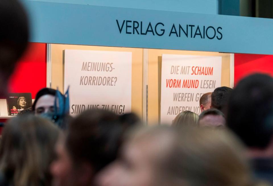 Der Antaios-Verlag auf der Leipziger Buchmesse. (Bild: Getty Images)