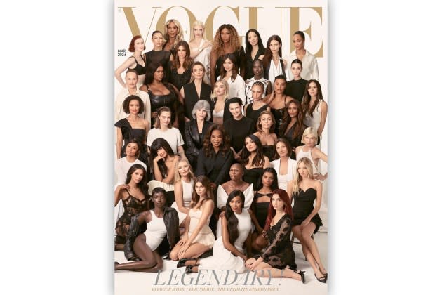 For Edward Enninful's final cover shoot at British Vogue, 40 women who have dominated in music, film, television, and more gathered for the epic fashion issue  - Credit: Cover image by Steven Meisel/Vogue UK
