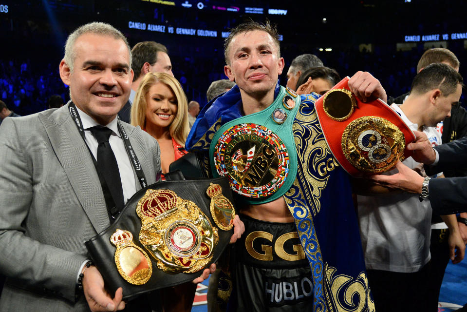 Gennady Golovkin was scheduled to face Canelo Alvarez on May 5 in Las Vegas. (USA Today Sports)