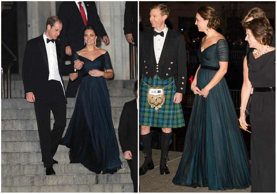 Mitternachtsblaues Kleid von Jenny Packham