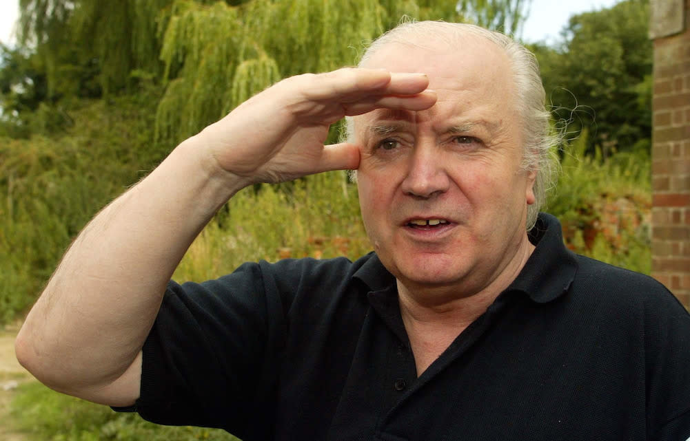 Norfolk farmer Tony Martin outside his farmhouse, Bleak House (Picture: BBC)