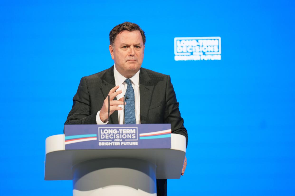 The Work and Pensions Secretary was speaking at the Conservative Party conference (Danny Lawson/PA) (PA Wire)