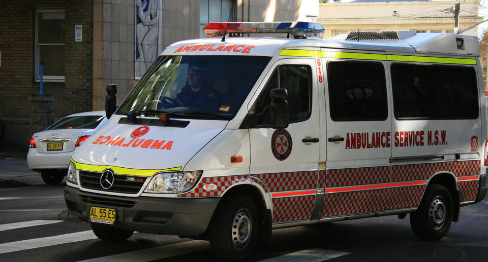 An ambulance drives through Sydney. Source: AAP