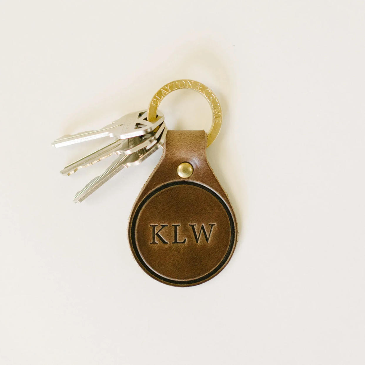 Leather key fob, available at Clayton & Crume. $30