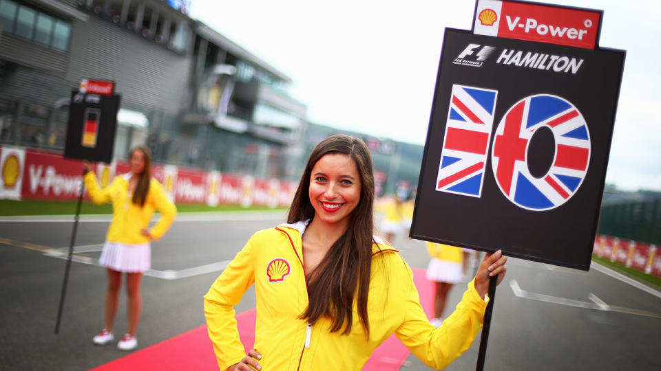 Lewis Hamilton was slammed over a social media post about the return of grid girls.
