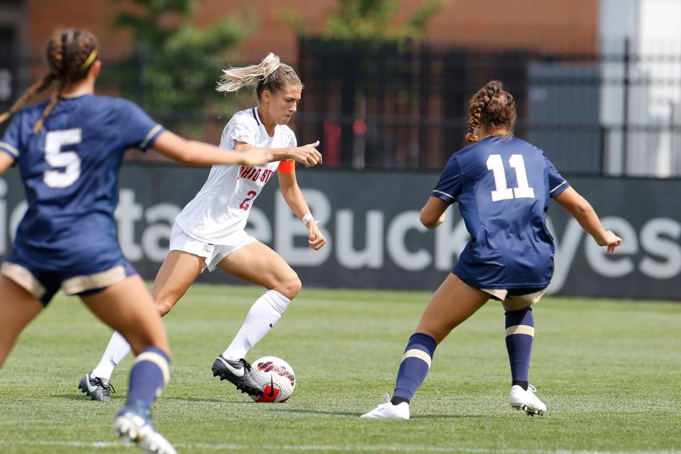 Ohio State standout Kayla Fischer against Navy Sept. 5, 2021.