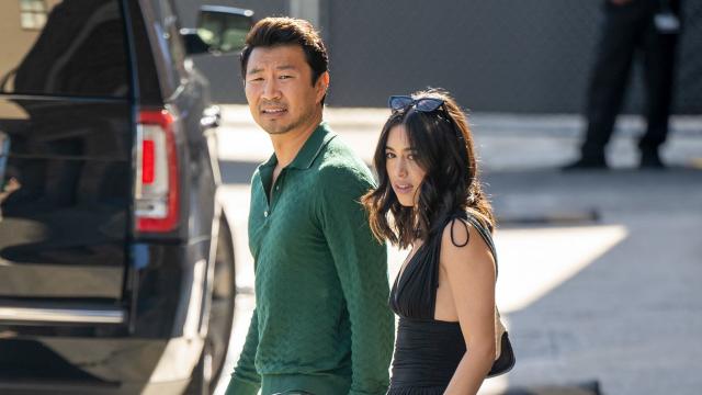 Simu Liu Steps Out with Rumored Girlfriend Jade Bender for Kimmel Live