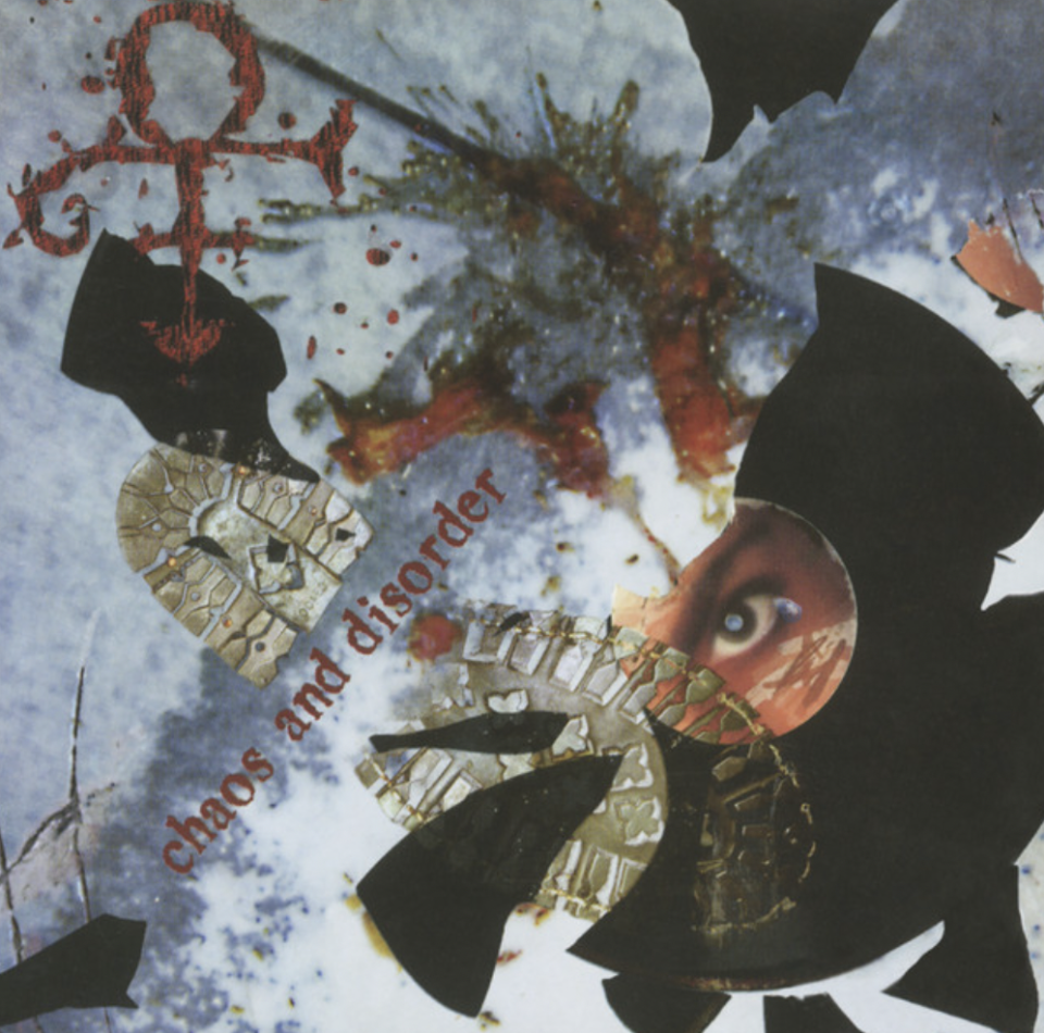 Prince Album Covers pictured: Chaos and Disorder