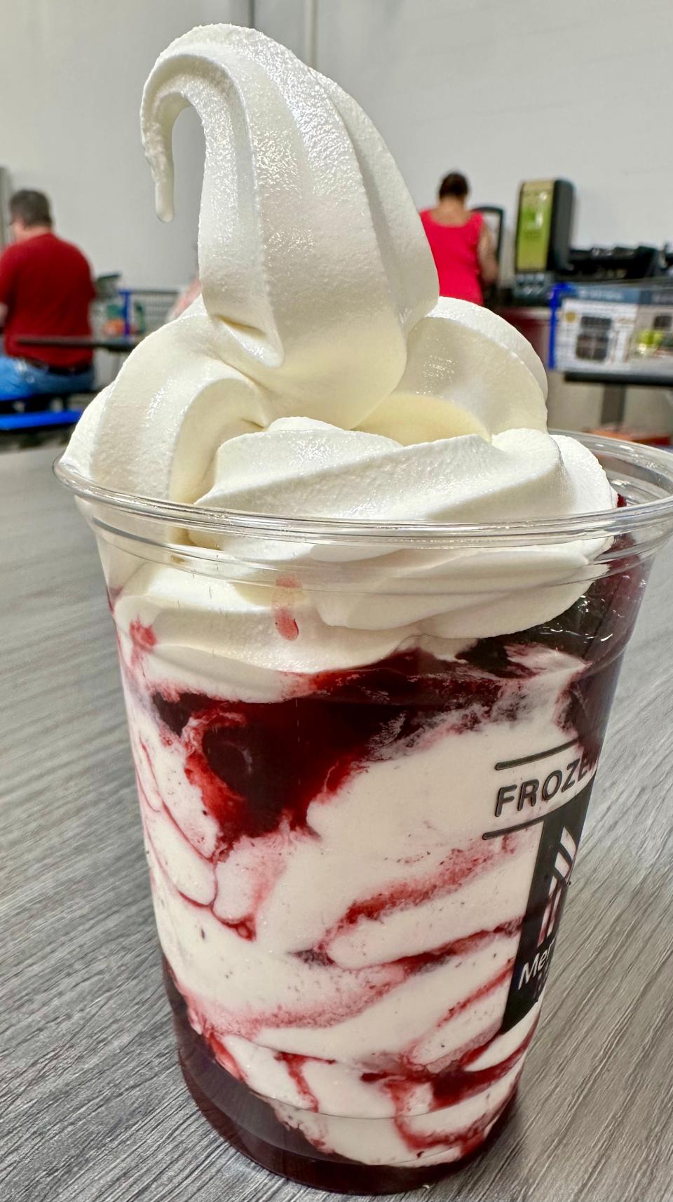 Both the brownie and berry sundaes at the Sam's Club food court are made with frozen yogurt, not ice cream.